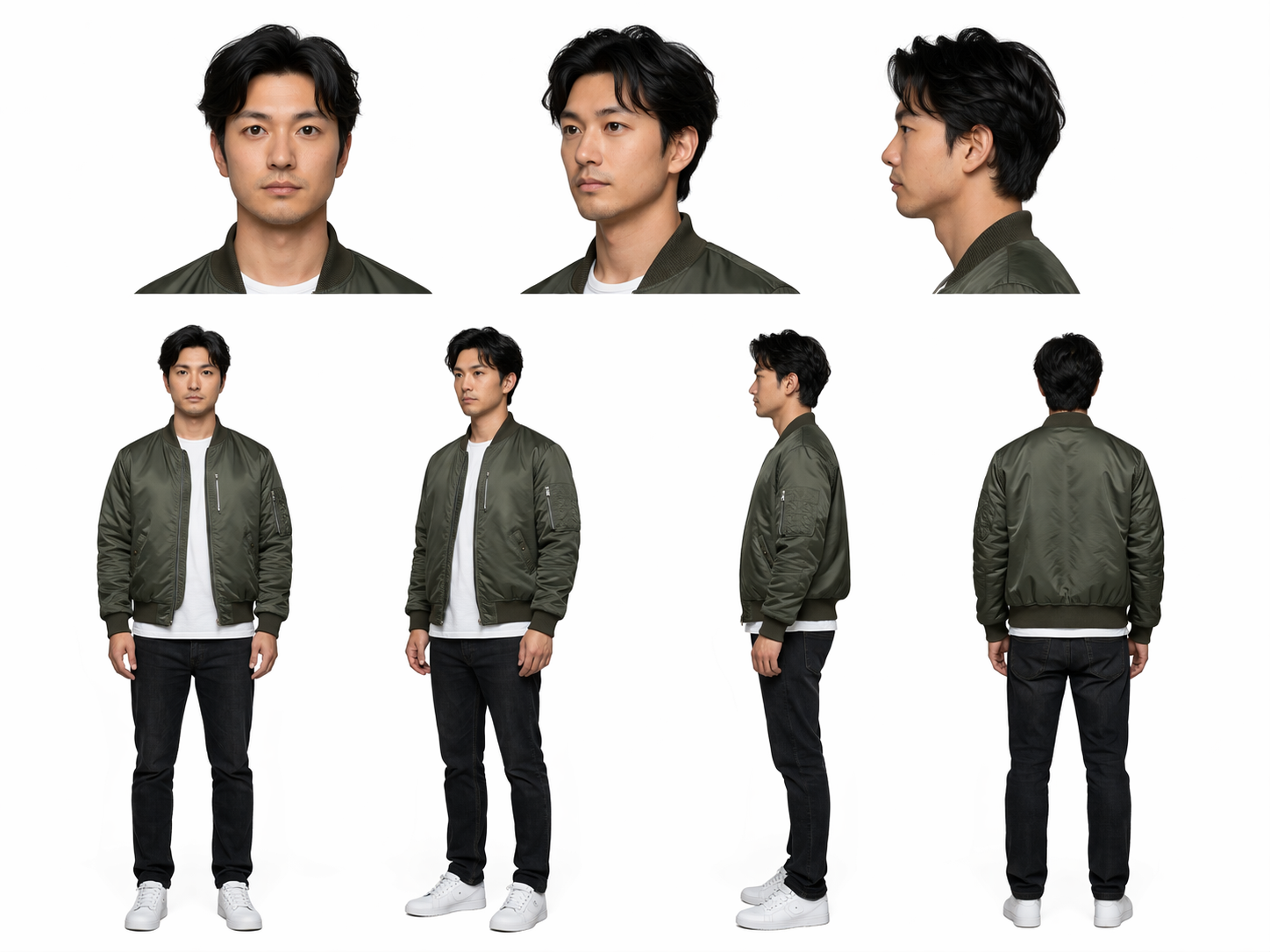 7-Pose DSLR Character Sheet