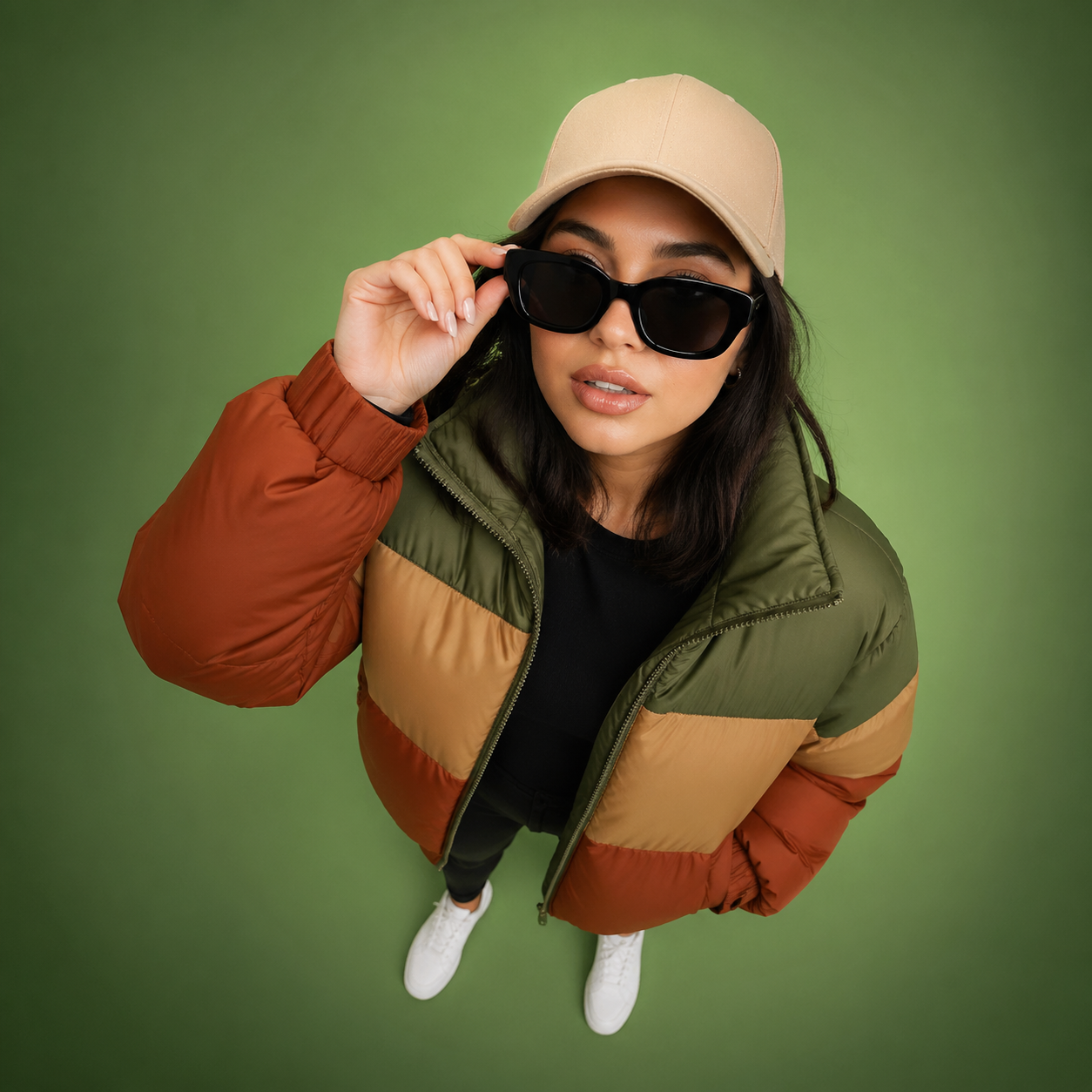 High-Angle Fisheye Fashion Portrait Template