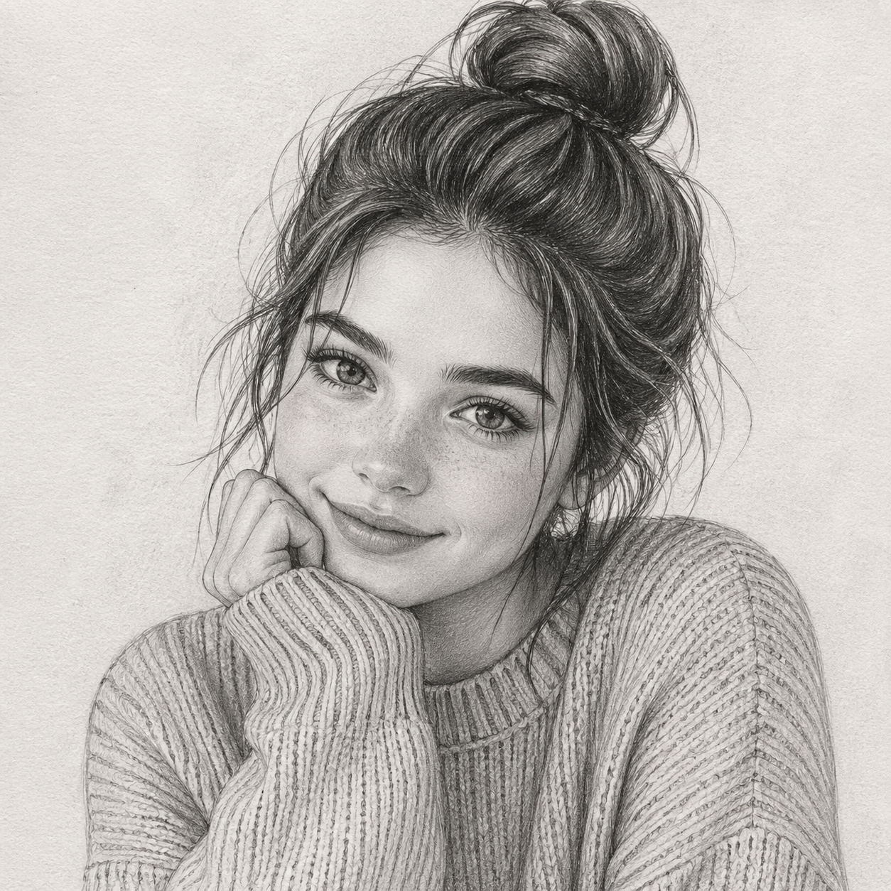 Pencil Sketch Portrait Template