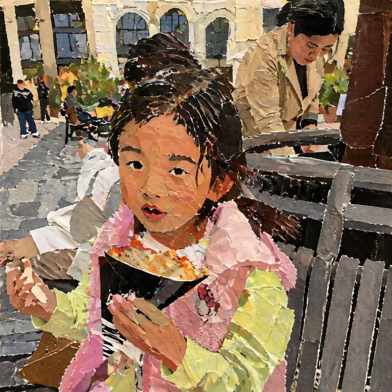 Torn Paper Collage Redraw Template
