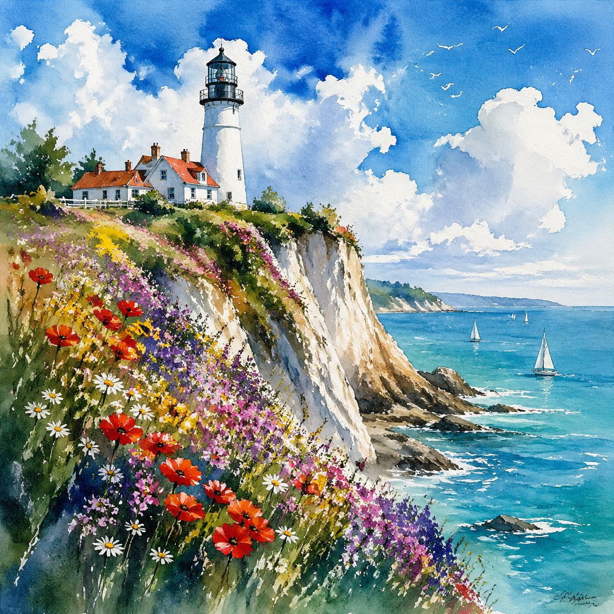 Watercolor Landscape Template