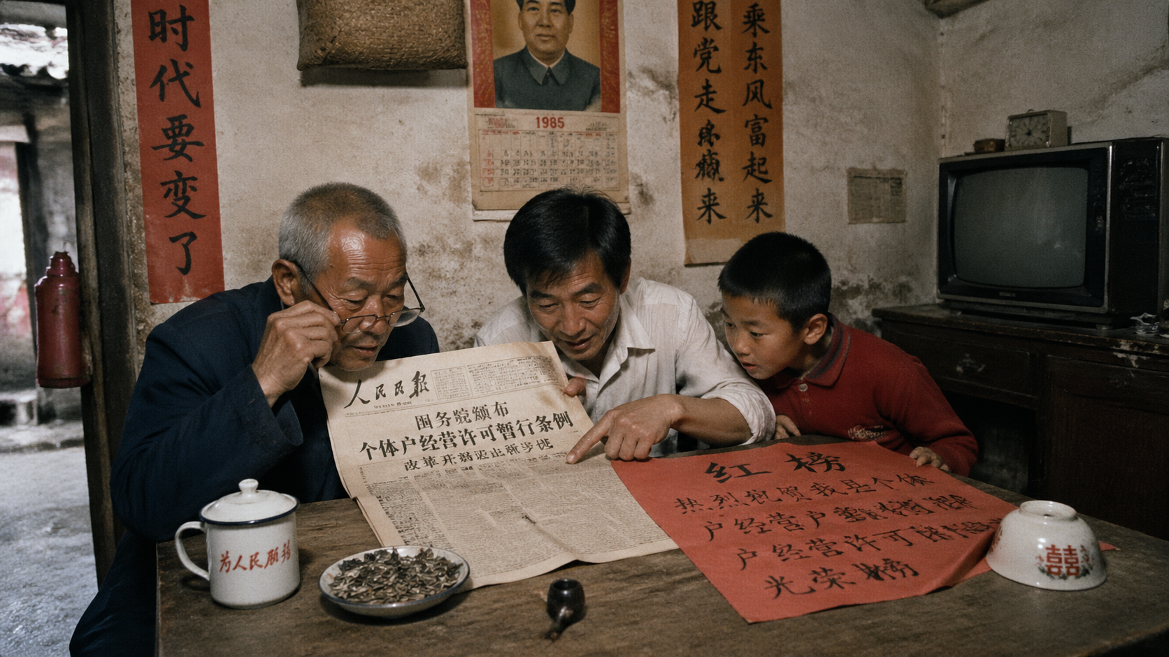 1985 · 农村堂屋